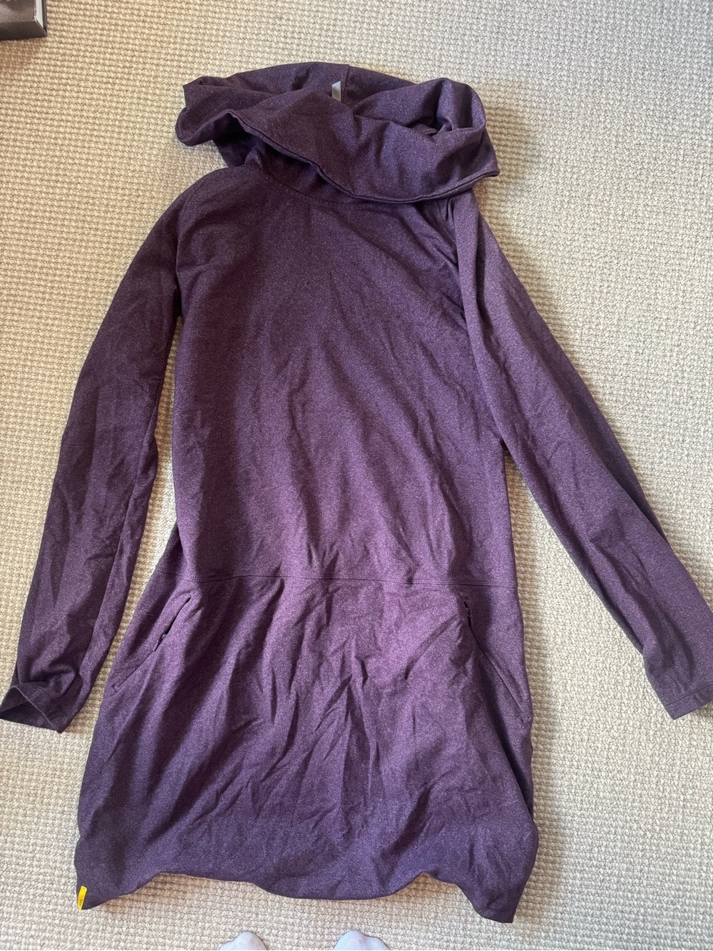 Lole Hooded Tunic Top in Heather Plum
